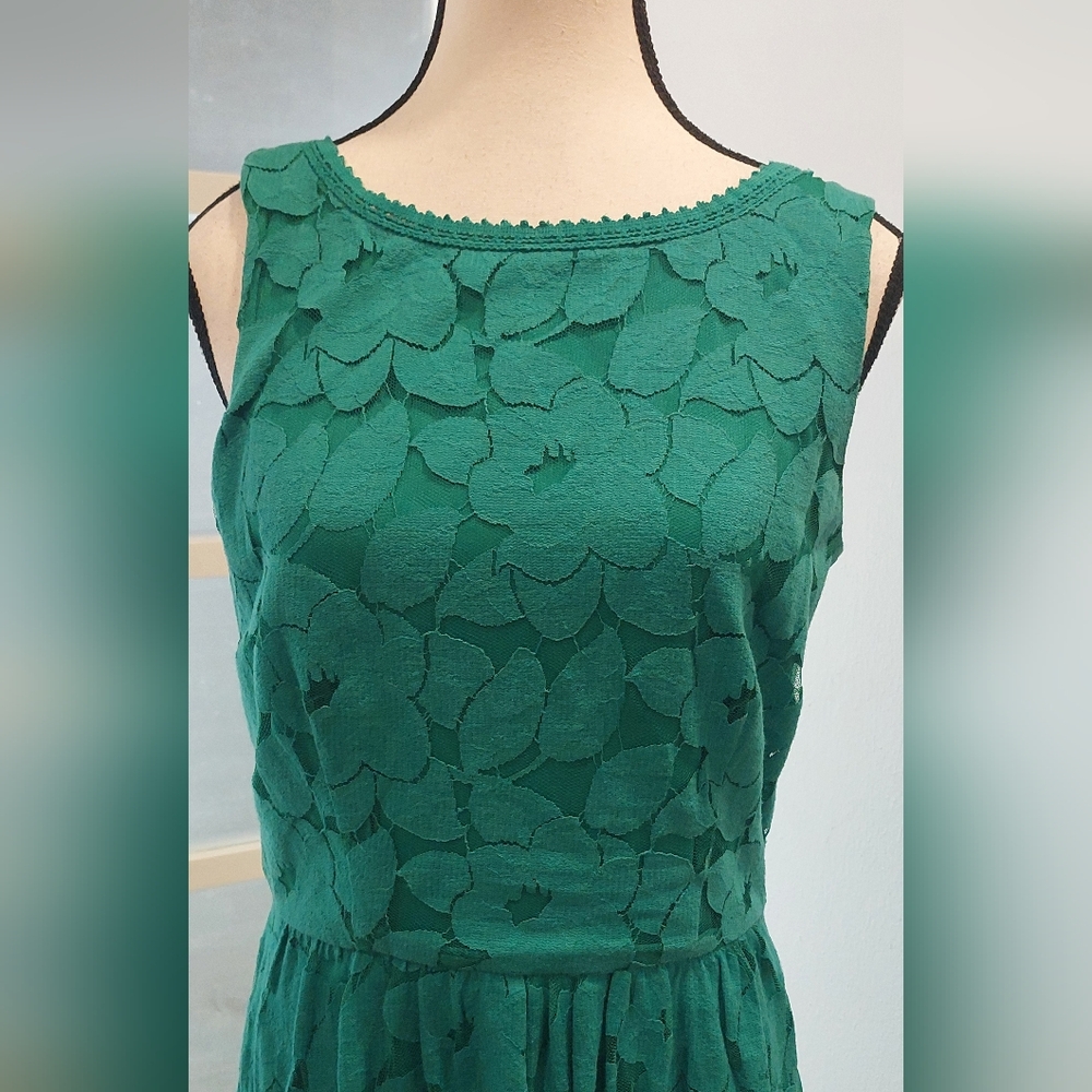 Ronni Nicole Emerald Lace Midi Dress - Picture 3 of 7